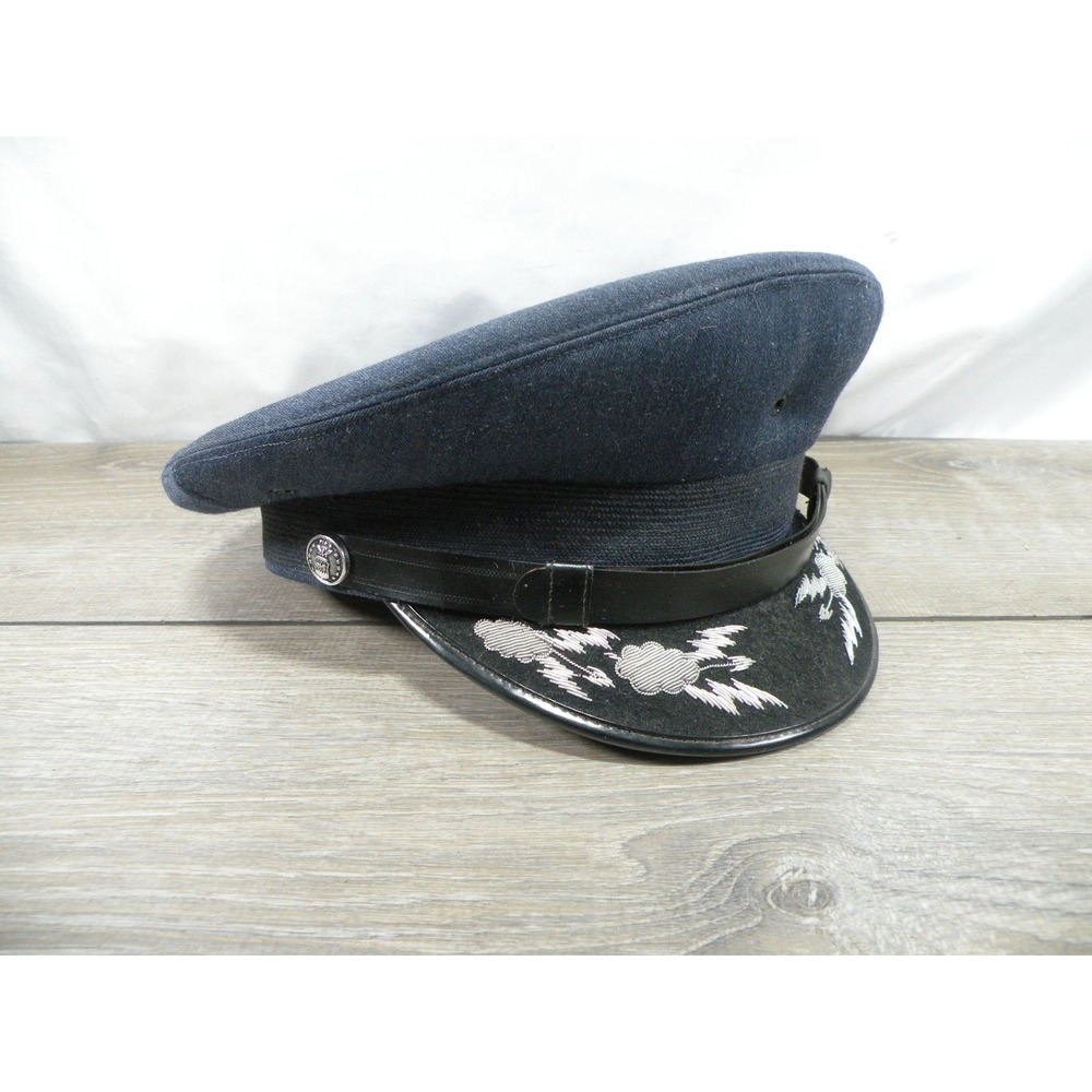 Taiwanese Made US Military Style Officer Visor Cap Size 7 3/8 WWII Era Design
